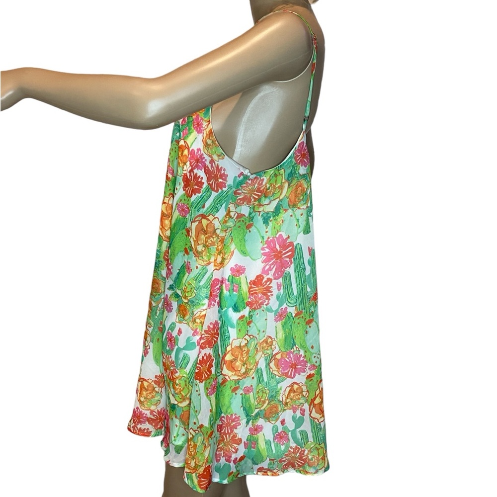 Show Me Your MuMu Circus Mini Dress Loose Cactus Cooler Pink Green Sz Small VGC - Picture 6 of 9
